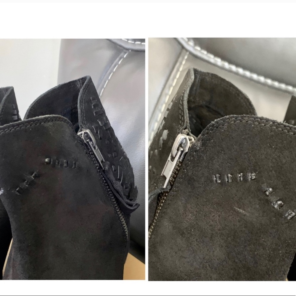 Naughty Monkey 🙊 Blk Stitch-Accent Suede Booties - Picture 6 of 8